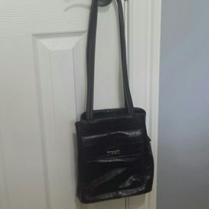 Dark Brown Nine West purse with shoulder strap